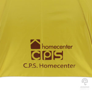 ร่มพรีเมี่ยม แบบพับ 2 ตอน สีเหลือง โลโก้ C.P.S. Homecenter