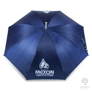 ร่มพรีเมี่ยม ตอนเดียว สีส้ม 22 นิ้ว โลโก้ MEXON