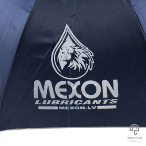 ร่มพรีเมี่ยม ตอนเดียว สีส้ม 22 นิ้ว โลโก้ MEXON