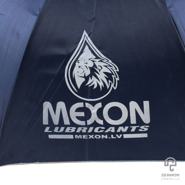 ร่มพรีเมี่ยม ตอนเดียว สีส้ม 22 นิ้ว โลโก้ MEXON