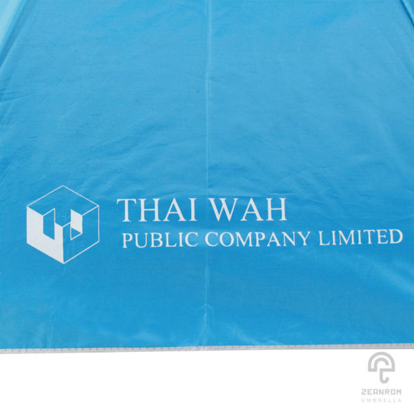 ร่มพรีเมี่ยม แบบพับ 2 ตอน สีแดง โลโก้ Thai Wah(Public Company Limited)