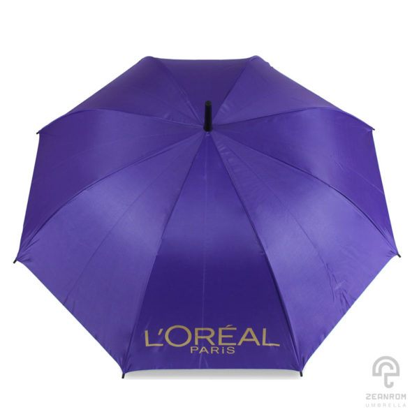 ร่มตอนเดียว สีม่วง 24 นิ้ว โลโก้ L'oreal Paris