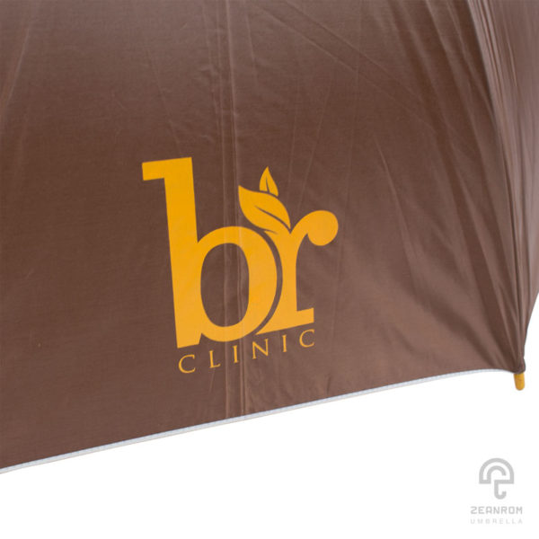 ร่มตอนเดียว สีน้ำตาล 24นิ้ว Br CLINIC