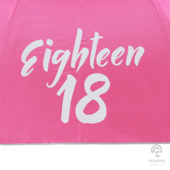 ร่มพรีเมี่ยม แบบพับ 2 ตอน 22 นิ้ว โลโก้ Eightteen 18