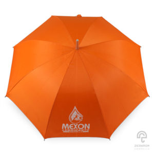 ร่มพรีเมี่ยม ตอนเดียว สีส้ม 22 นิ้ว โลโก้ MEXON