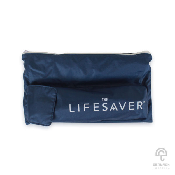 ร่มพรีเมี่ยม สีกรมท่า แบบพับ 3 ตอน โลโก้ The life saver(SCG)