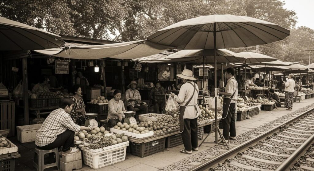 ประวัติและความเป็นมาของตลาดร่มหุบ