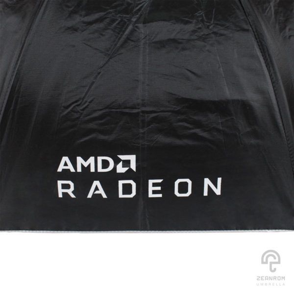 ร่มพรีเมี่ยม แบบพับ 2 ตอน 22 นิ้ว โลโก้ AMD Radeon