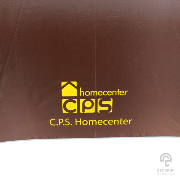 ร่มพรีเมี่ยมกอล์ฟ สีน้ำตาลเข้ม 30 นิ้ว โลโก้ C.P.S. Homecenter