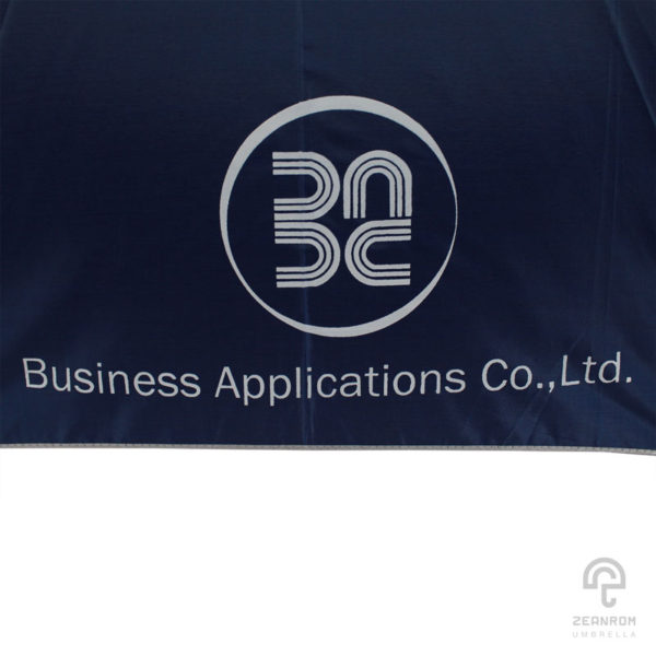 ร่มพรีเมี่ยม ตอนเดียว สีม่วง 24 นิ้ว โลโก้ Business Applications Co.,Ltd.