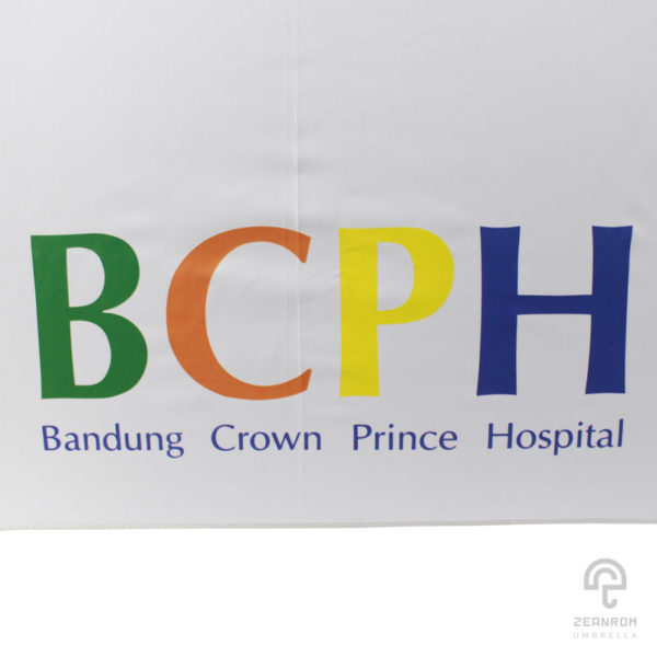 ร่มพรีเมี่ยมกอล์ฟ 30 นิ้ว 2 ชั้น โลโก้ BCPH Bandung Crown Prince Hospital