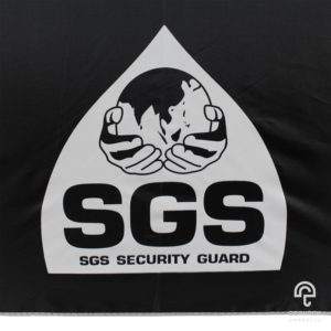 ร่มพรีเมี่ยม แบบตอนเดียว สีดำ 28 นิ้ว โลโก้ SGS SECURITY GUARD