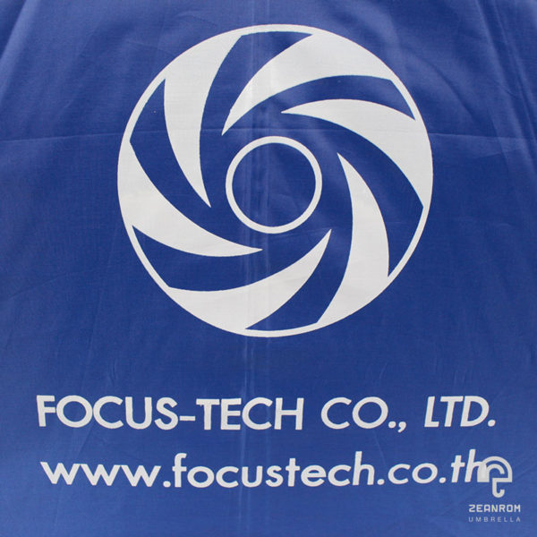 ร่มพรีเมี่ยม ตอนเดียว 24 นิ้ว โลโก้ FOCUS-TECH com., LTD.