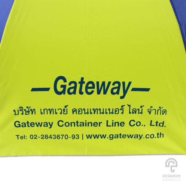 ร่มพรีเมี่ยม แบบปอกถ้วย 24 นิ้ว สกีนโลโก้ Gateway