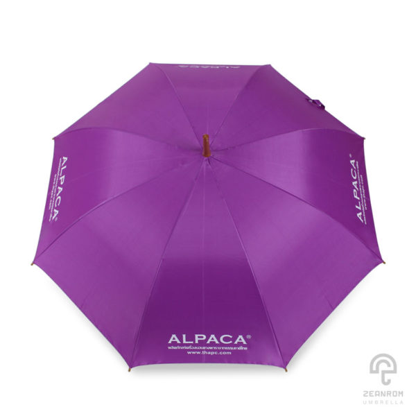 ร่มพรีเมี่ยม สีม่วงชมพู โลโก้ ALPACA