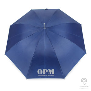 ร่มพรีเมี่ยม ตอนเดียว สีกรมท่า โลโก้ OPM