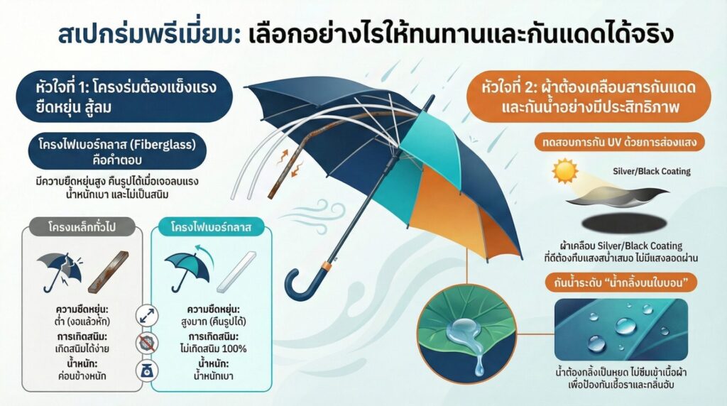 จุดเปลี่ยนสำคัญในการเลือกโรงงานผลิตร่มที่ได้มาตรฐาน