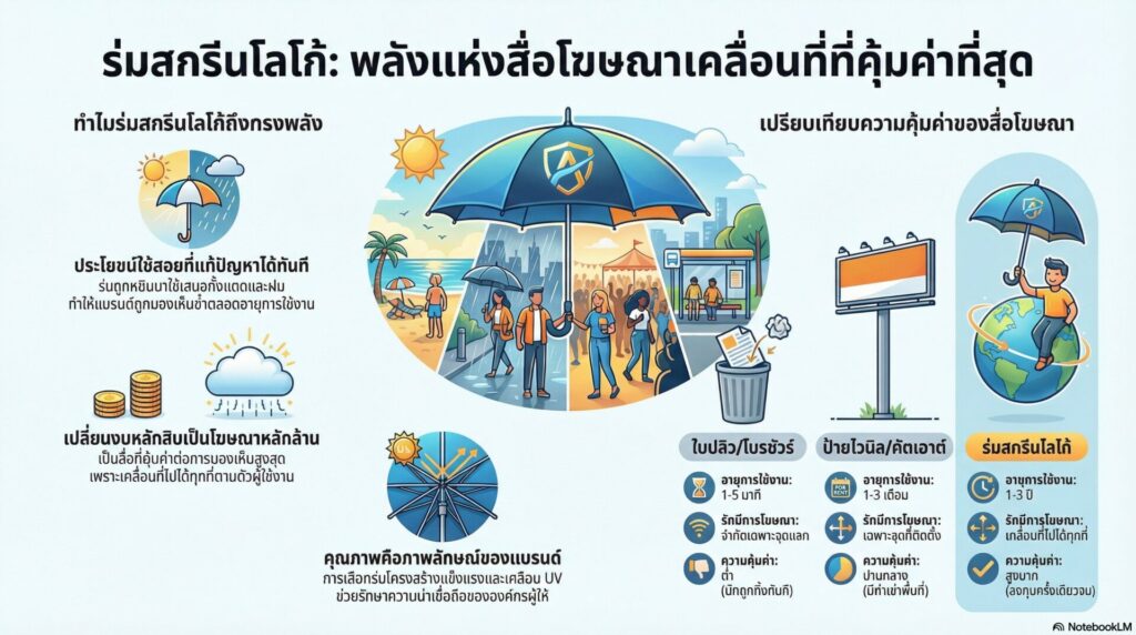 ทำไมร่มสกรีนโลโก้ถึงเป็นของสมนาคุณที่ไม่มีวันตาย