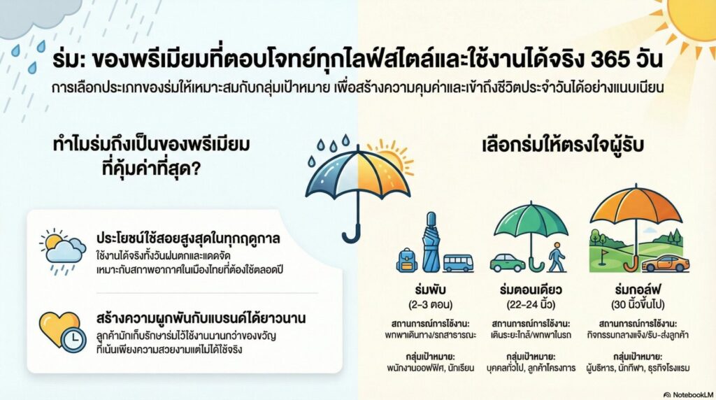 ประโยชน์ใช้สอยสูง ลูกค้าสามารถนำไปใช้งานจริงได้ทุกฤดูกาล