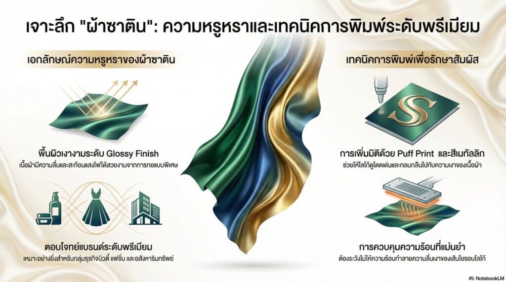 ผ้าซาติน (Satin) หรูหรา เงางาม สะกดทุกสายตาตั้งแต่แรกเห็น