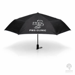 ร่มพรี่เมี่ยม แบบพับ 3 ตอน โลโก้ PMS Clinic