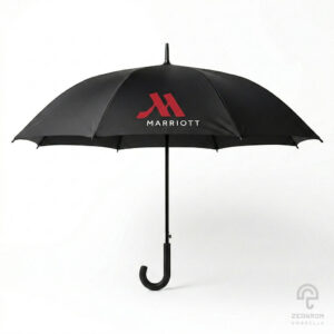 ร่มพรีเมี่ยม สีดำ 30 นิ้ว โลโก้ MARRIOT