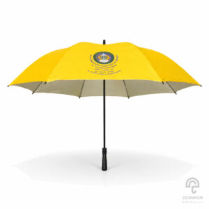 ร่มพรีเมี่ยม ร่มกอล์ฟ สีเหลือง 30 นิ้ว โลโก้ ม.ราชภัฏนครศรีธรรมราช