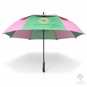 ร่มพรีเมี่ยม 30 นิ้ว 2 ชั้น สกีนโลโก้ คนหัวใจสิงห์