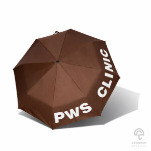 ร่มพรี่เมี่ยม แบบพับ 3 ตอน โลโก้ PMS Clinic