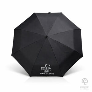 ร่มพรี่เมี่ยม แบบพับ 3 ตอน โลโก้ PMS Clinic