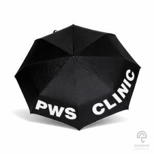 ร่มพรี่เมี่ยม แบบพับ 3 ตอน โลโก้ PMS Clinic