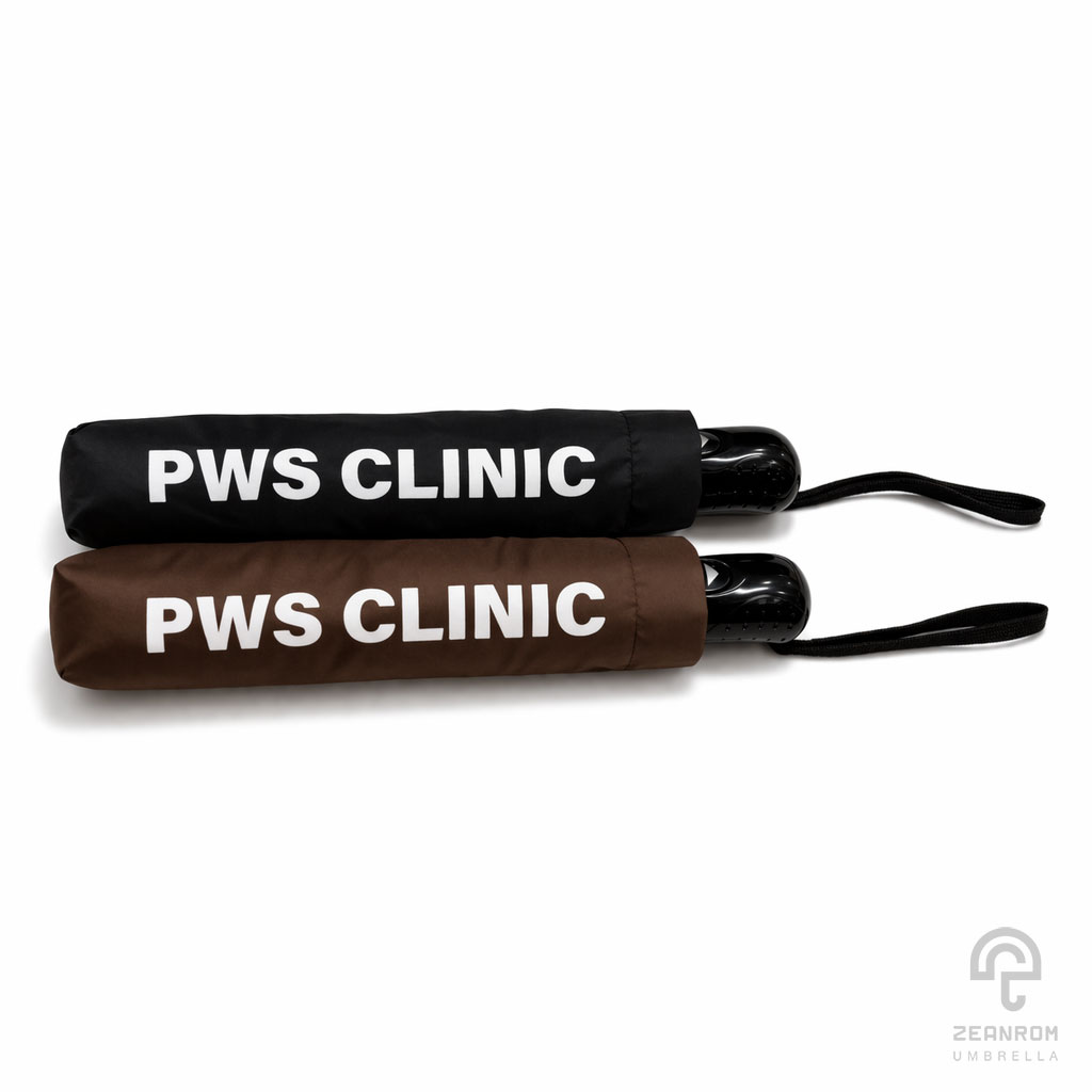 ร่มพรี่เมี่ยม แบบพับ 3 ตอน โลโก้ PMS Clinic ร่มพรี่เมี่ยม แบบพับ 3 ตอน โลโก้ PMS Clinic