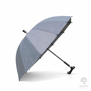 ร่มด้ามไม้เท้า สีเทา 24 นิ้ว(16 ก้าน)